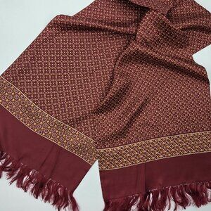 🧣 Vintage Silk Scarf with Tassels – 1960s Brand: PEARL – Shanghai Changhan